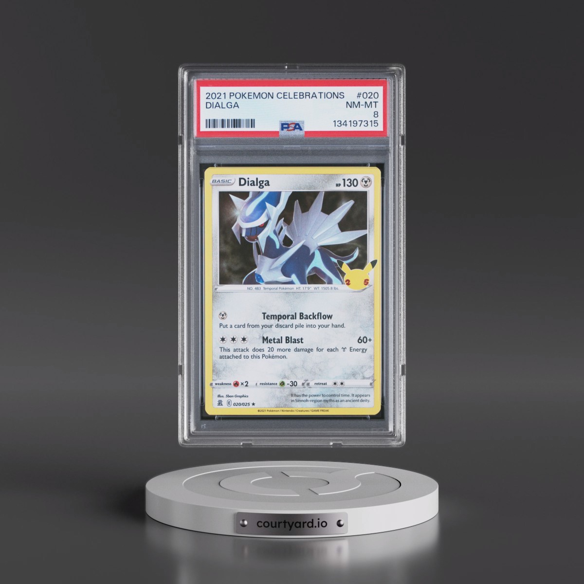 2021 Pokémon Celebrations #020 Dialga (PSA 8 NM-MT)