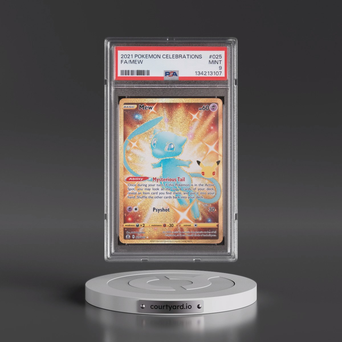 2021 Pokémon Celebrations #025 Mew - Full Art (PSA 9 MINT)