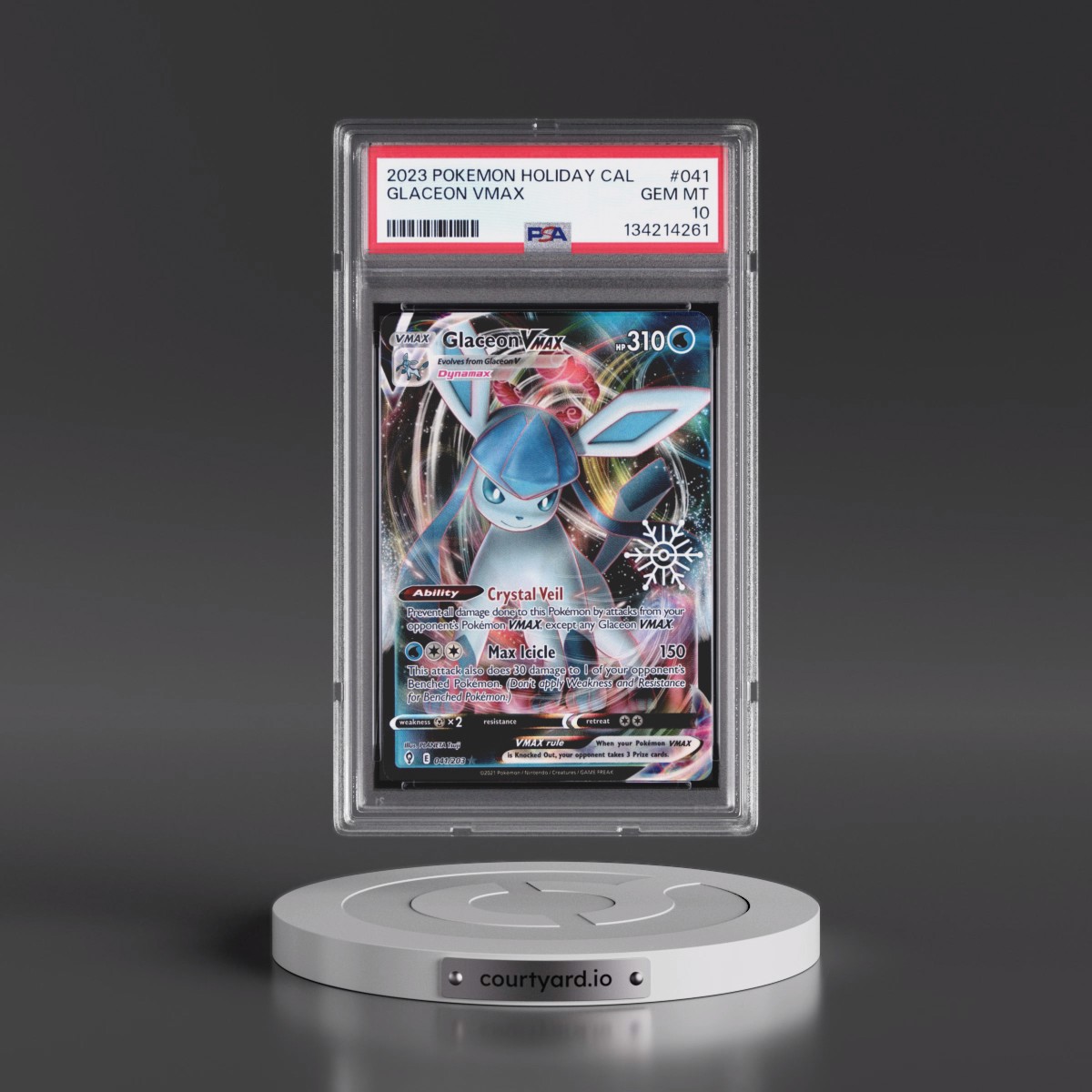 2023 Pokémon Holiday Calendar #041 Glaceon Vmax (PSA 10 GEM MINT)