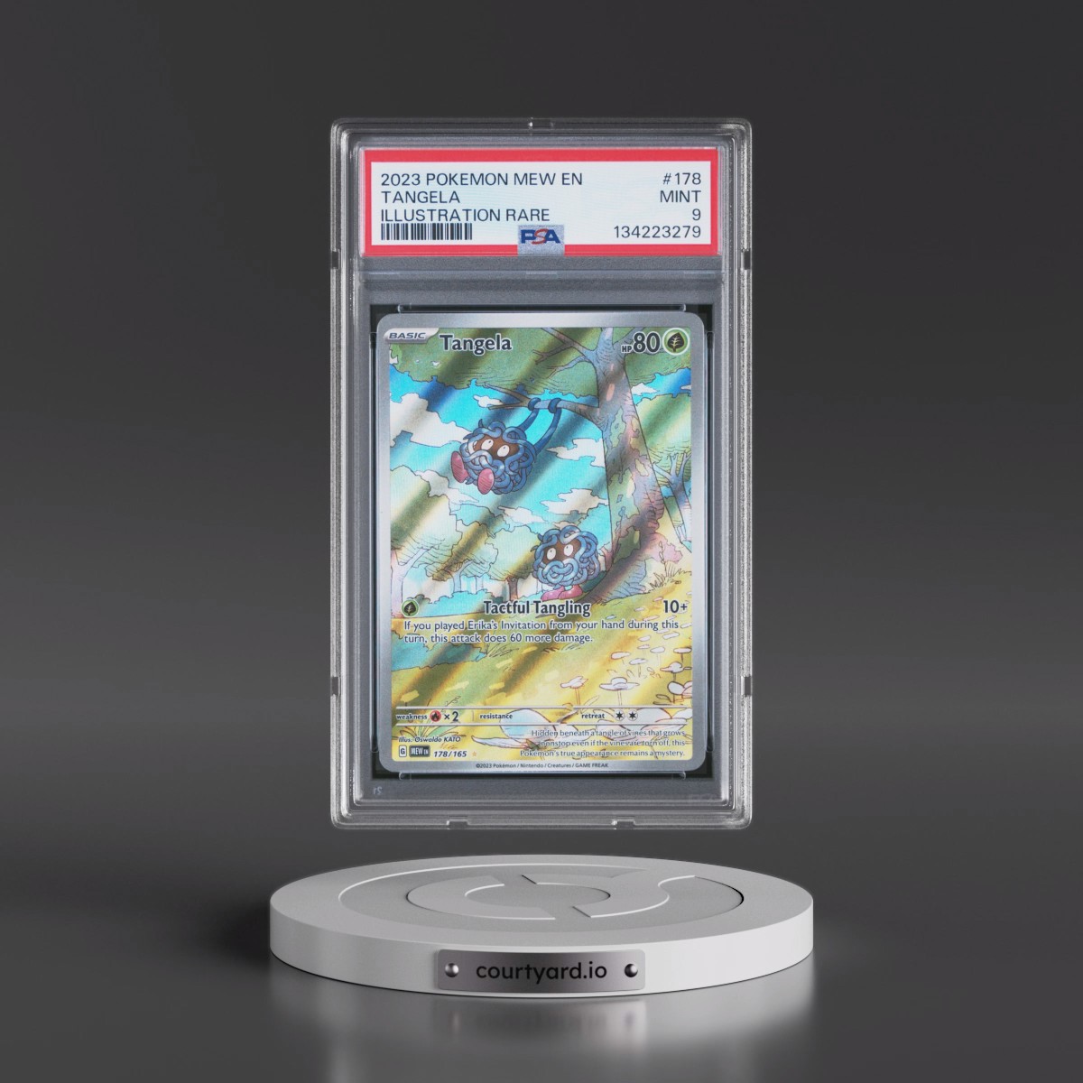 2023 Pokémon Mew EN-151 #178 Tangela - Illustration Rare (PSA 9 MINT)