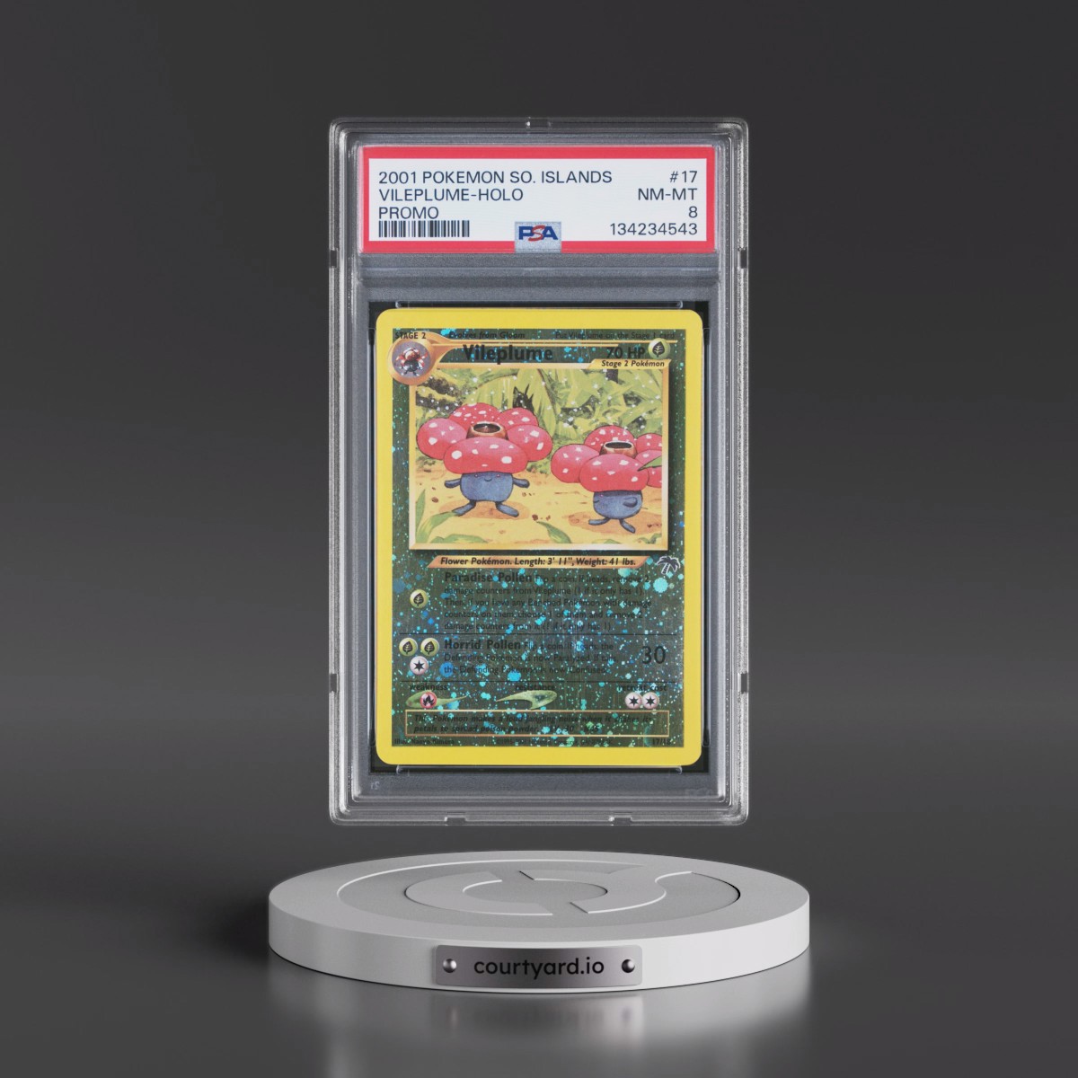 2001 Pokémon Southern Islands Promo #17 Vileplume - Holo (PSA 8 NM-MT)