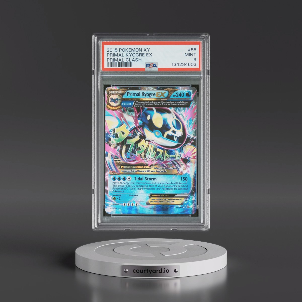 2015 Pokémon XY Primal Clash #55 Primal Kyogre EX - Holo (PSA 9 MINT)