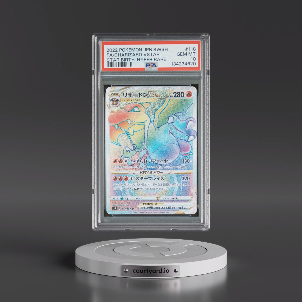 2022 Pokémon Sword & Shield Star Birth #118 Charizard Vstar - Full Art Hyper Rare (PSA 10 GEM MINT)