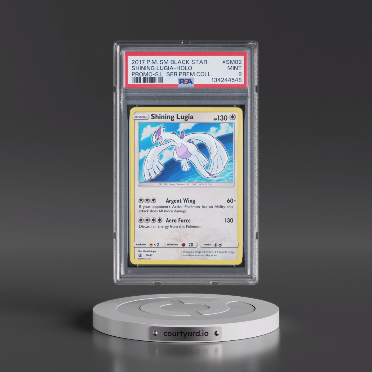 2017 Pokémon SM Black Star Promo #SM82 Shining Lugia - Holo Holo Shining Legends Super Premium Collection (PSA 9 MINT)