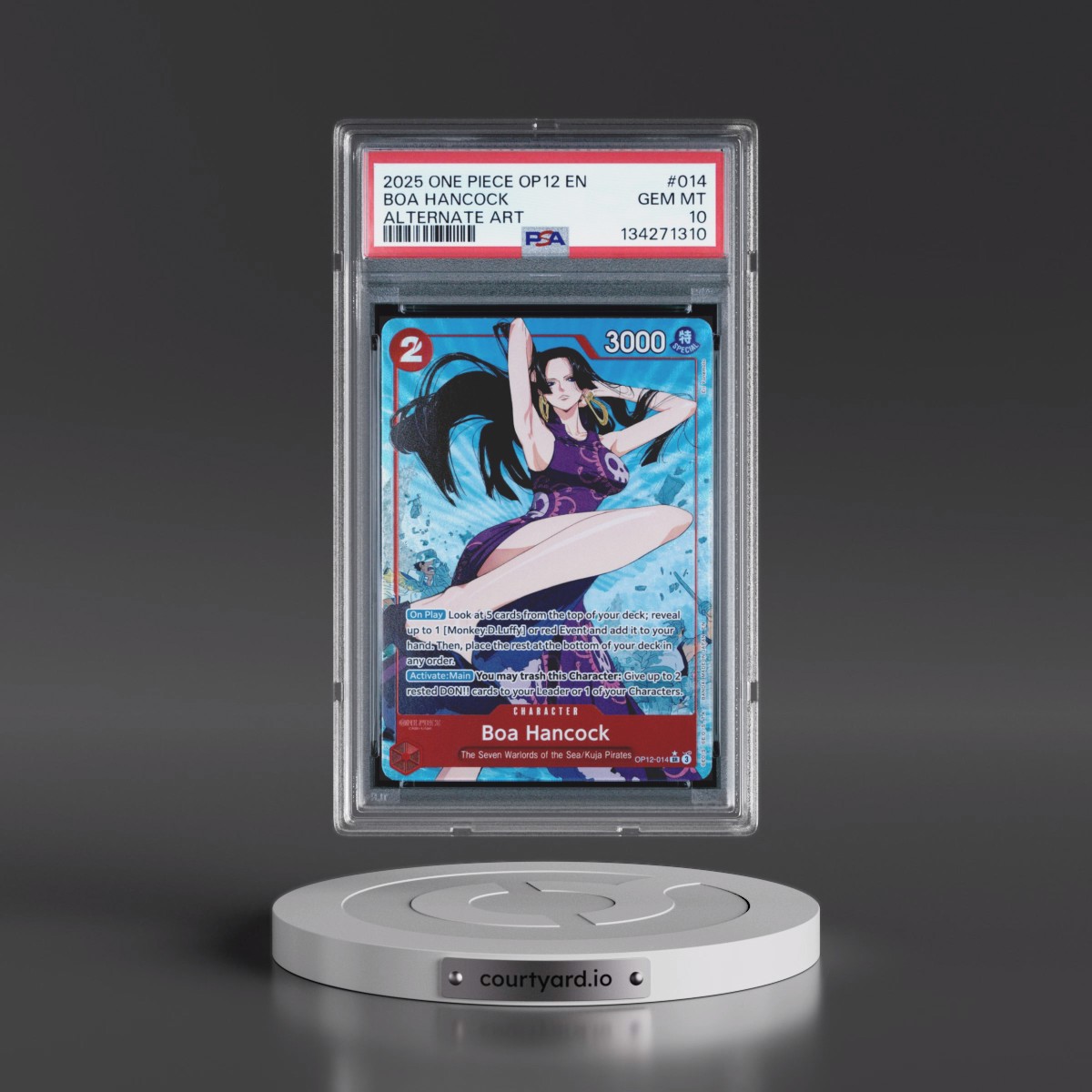 2025 One Piece OP12-Legacy of the Master #014 Boa Hancock - Alternate Art (PSA 10 GEM MINT)