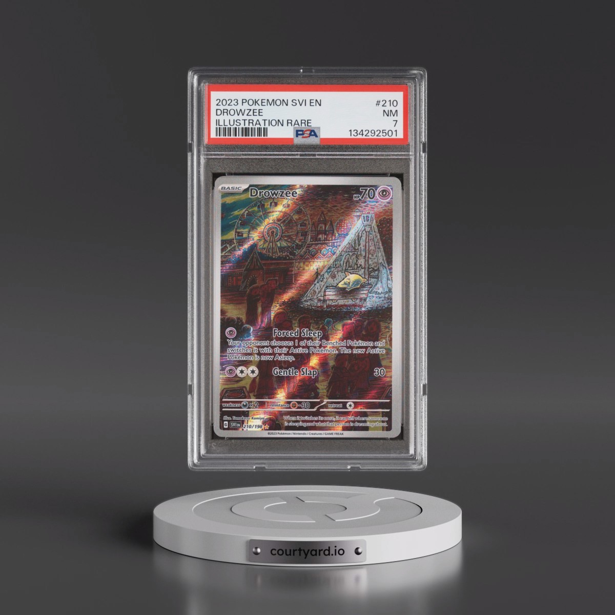 2023 Pokémon Svi EN-Scarlet & Violet #210 Drowzee - Illustration Rare (PSA 7 NM)