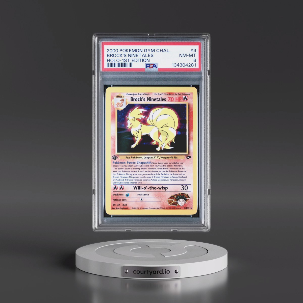 2000 Pokémon Gym Challenge #3 Brock's Ninetales - 1st Edition Holo (PSA 8 NM-MT)