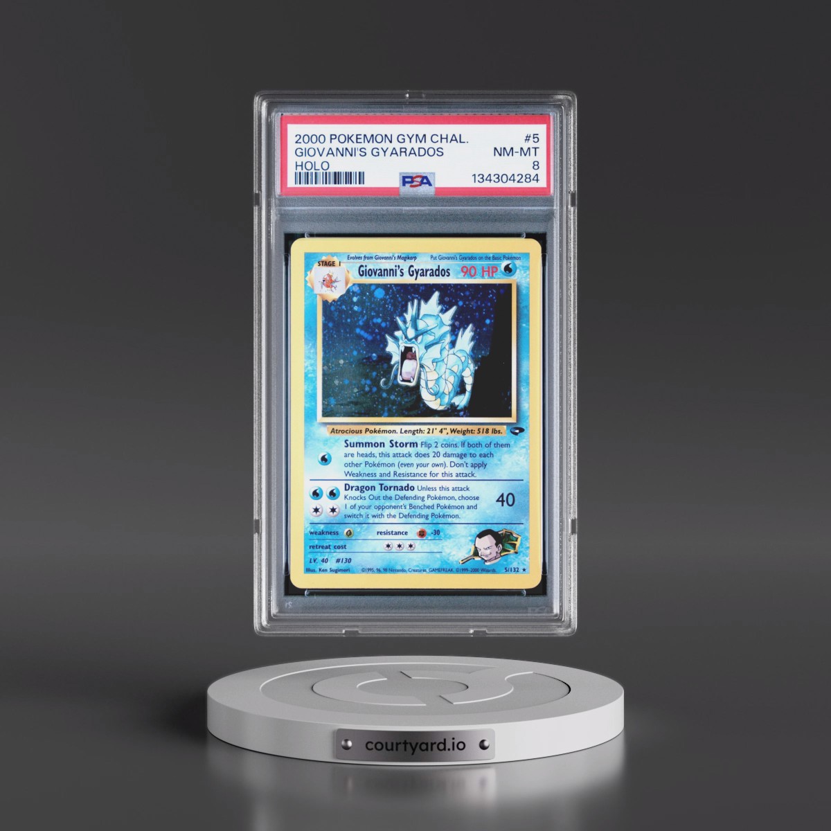 2000 Pokémon Gym Challenge #5 Giovanni's Gyarados - Holo (PSA 8 NM-MT)