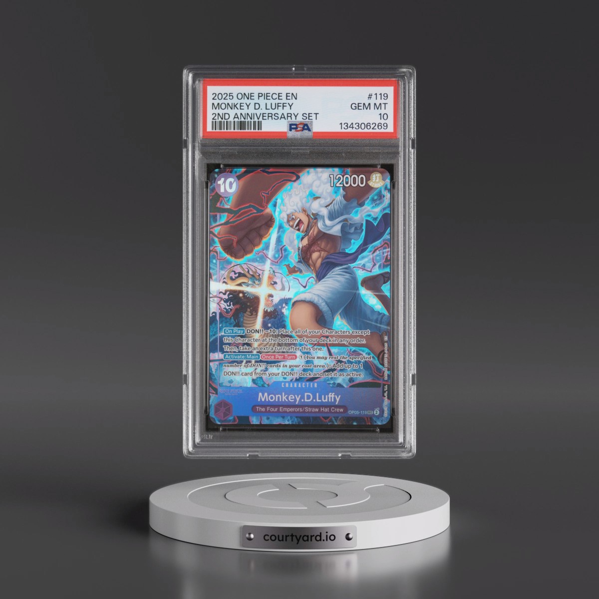2025 One Piece English Version 2nd Anniversary Set #119 Monkey D. Luffy (PSA 10 GEM MINT)