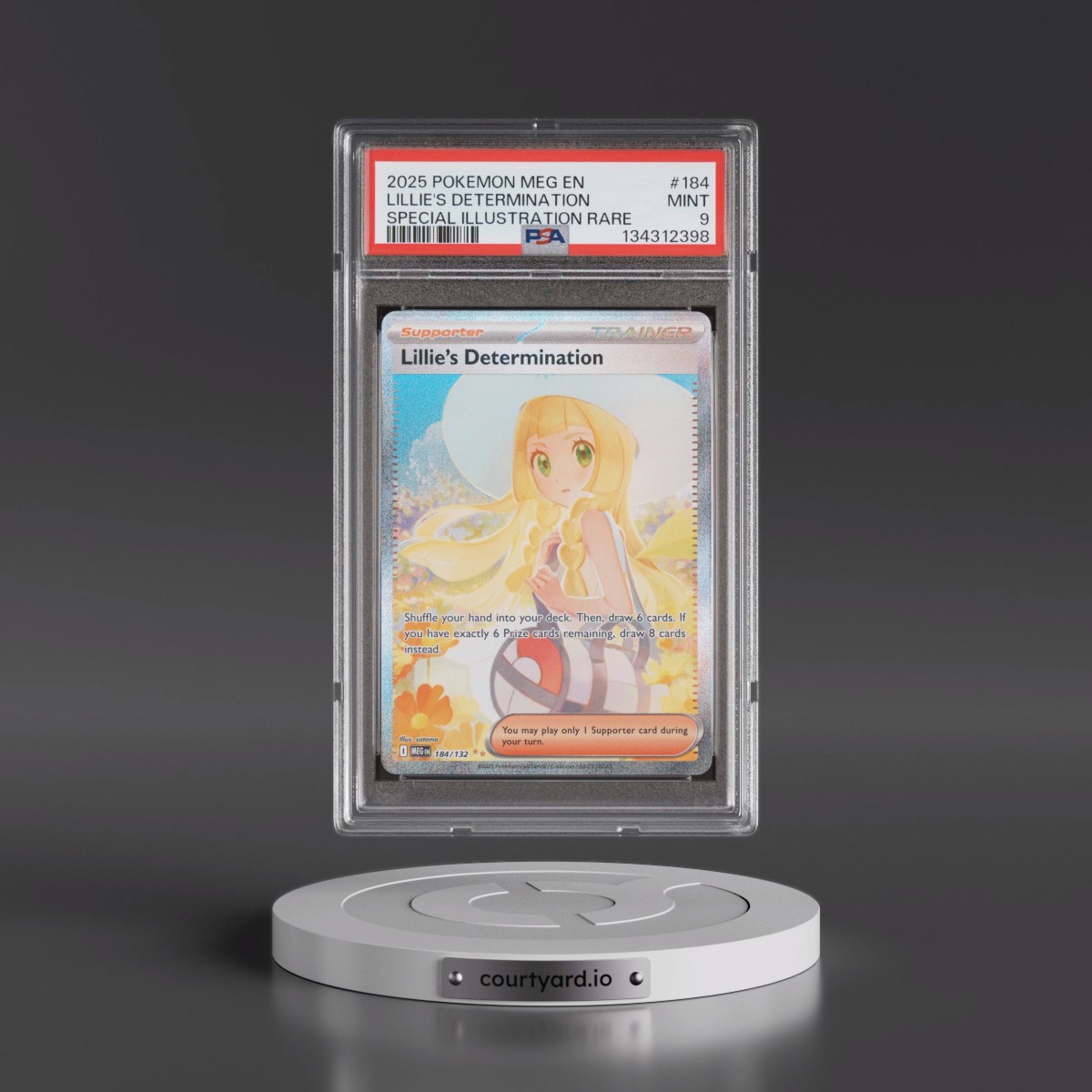 2025 Pokémon Meg EN-Mega Evolution #184 Lillie's Determination - Special Illustration Rare (PSA 9 MINT)
