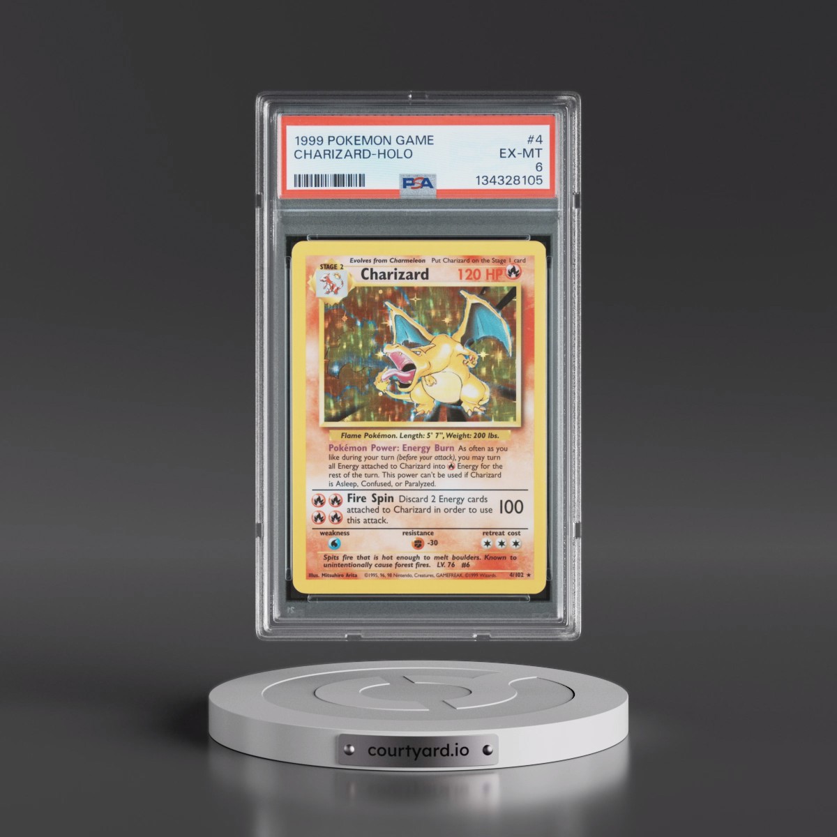 1999 Pokémon Game #4 Charizard - Holo (PSA 6 EX-MT)