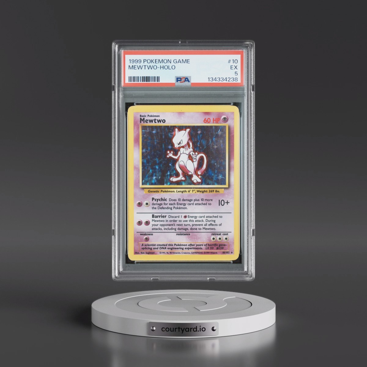 1999 Pokémon Game #10 Mewtwo - Holo (PSA 5 EX)