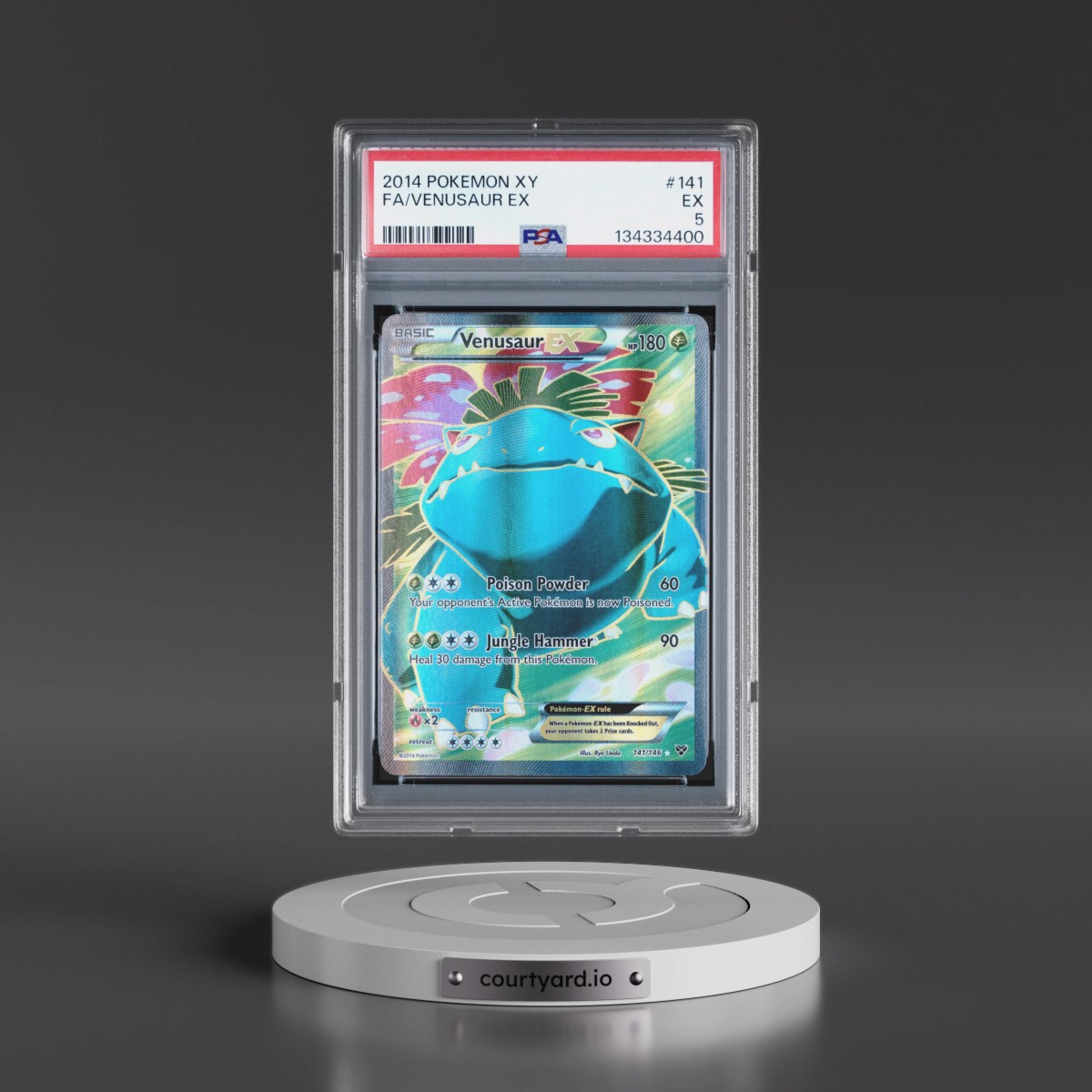 2014 Pokémon XY #141 Venusaur EX - Holo Full Art (PSA 5 EX)