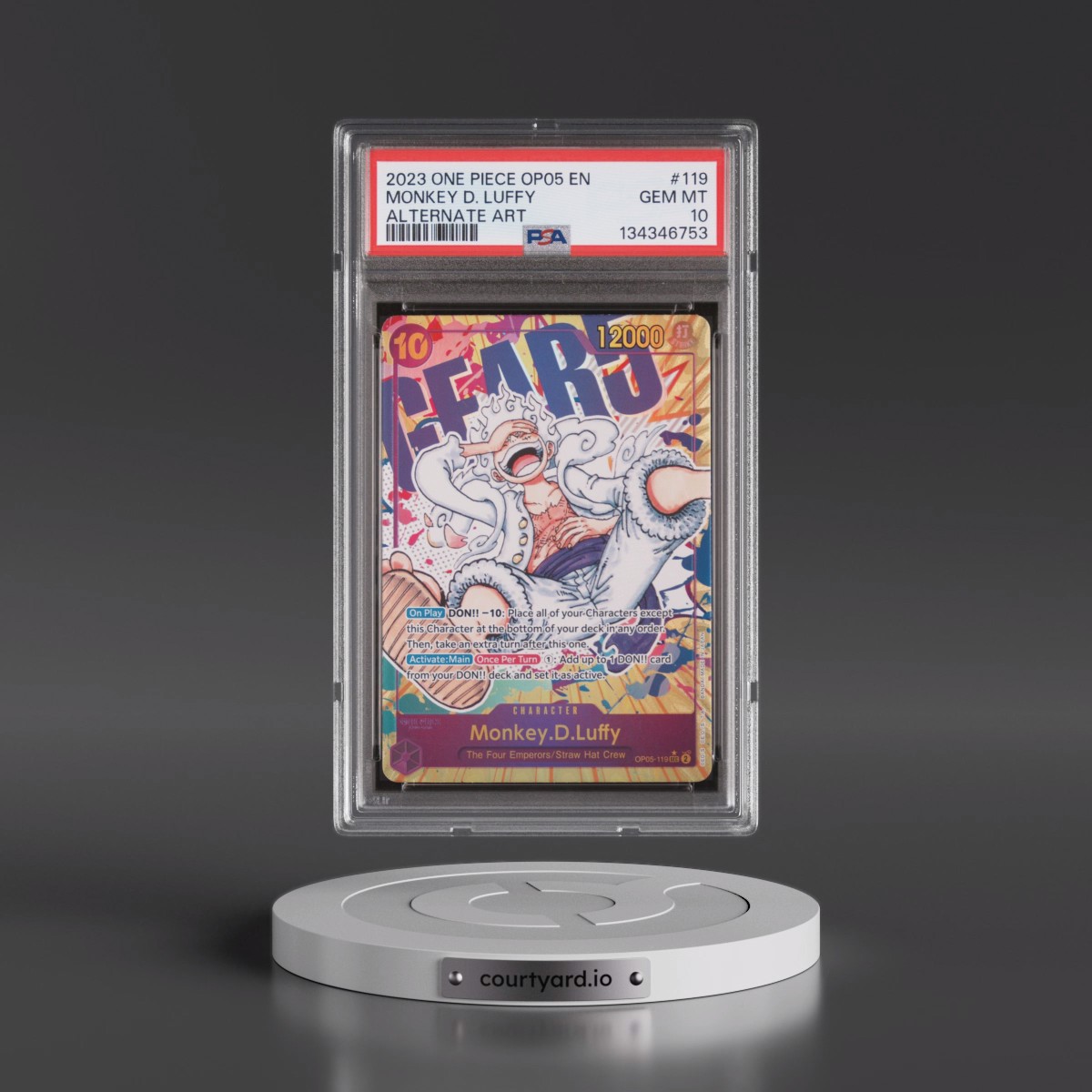 2023 One Piece Awakening of the New Era #119 Monkey D. Luffy - Alternate Art (PSA 10 GEM MINT)