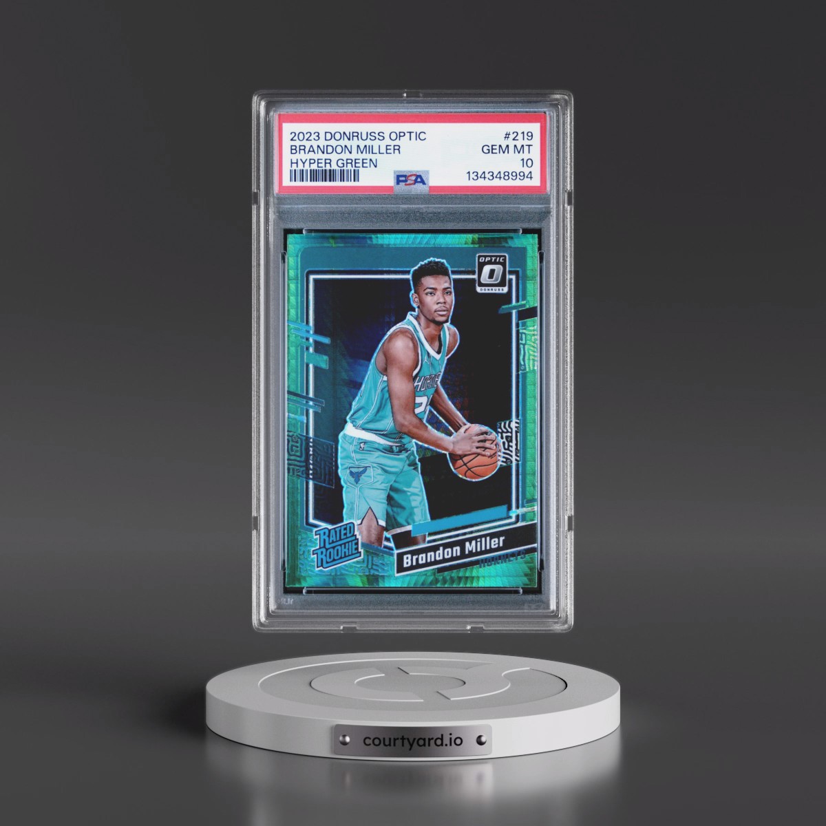 2023 Panini Donruss Optic Brandon Miller - Hyper Green #219 PSA 10