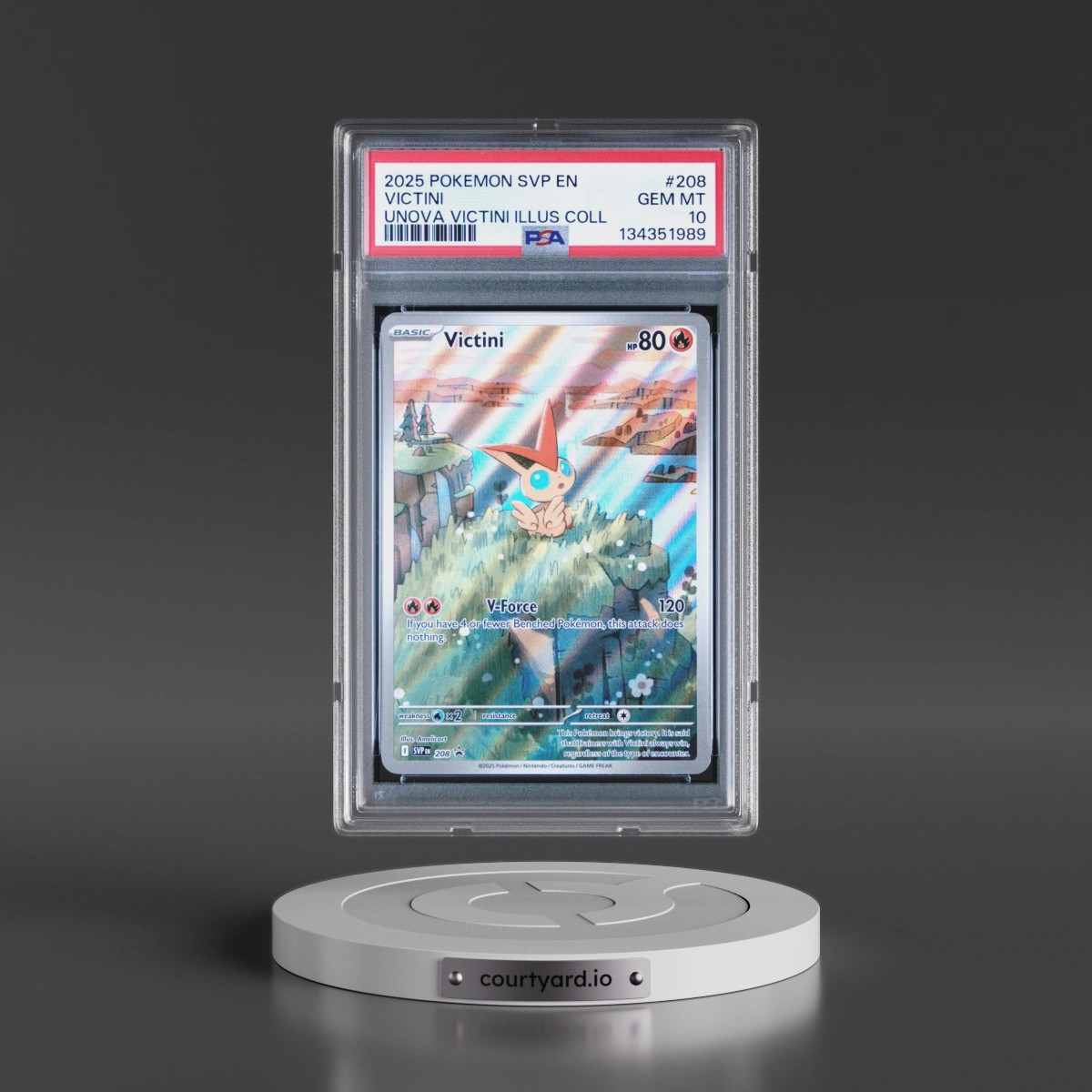 2025 Pokémon Svp EN-SV Black Star Promo #208 Victini - Unova Victini Illustration Collection (PSA 10 GEM MINT)