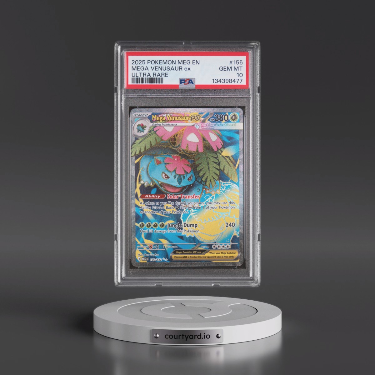 2025 Pokémon Meg EN-Mega Evolution #155 Mega Venusaur EX - Holo Ultra Rare (PSA 10 GEM MINT)