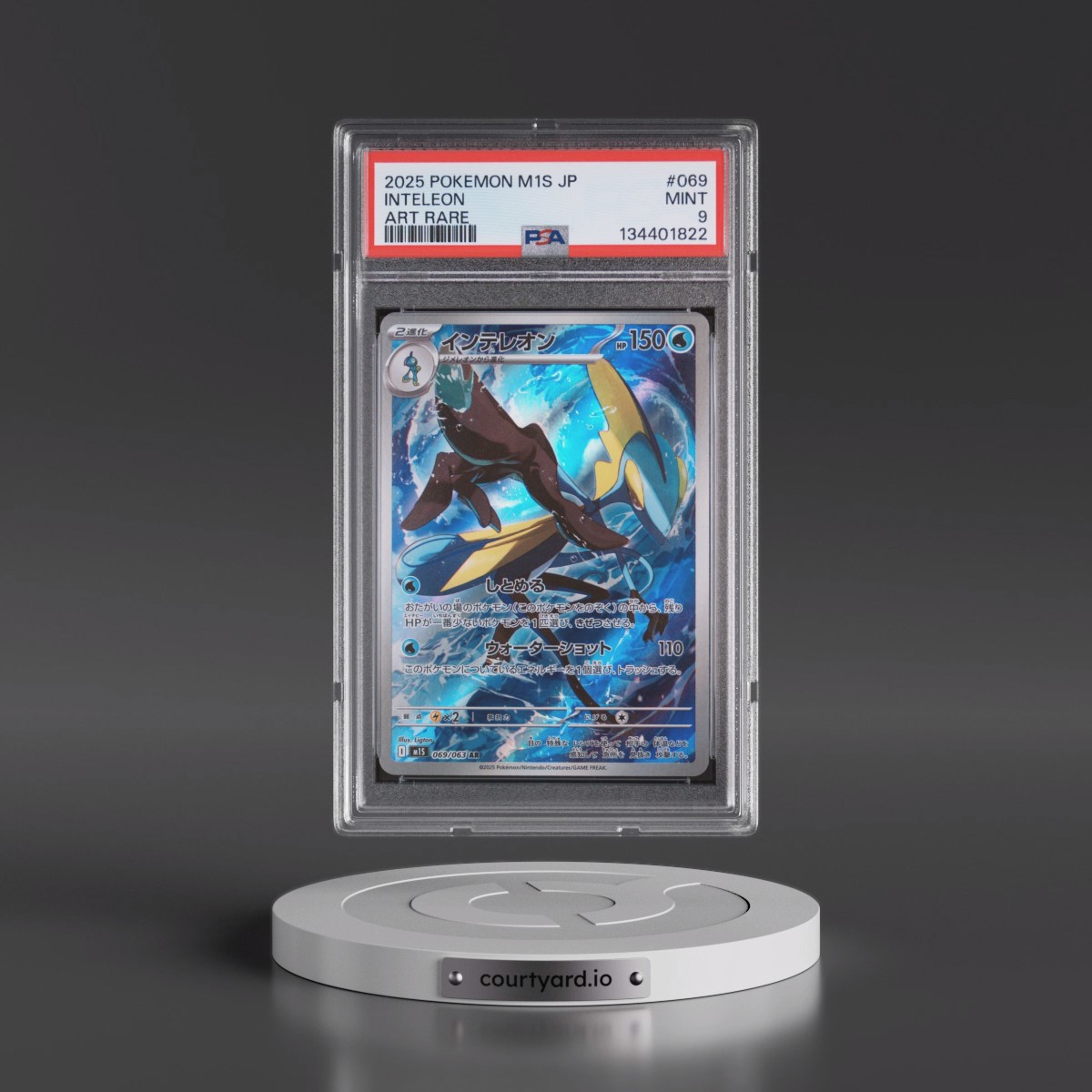 2025 Pokémon M1s-Mega Symphonia #069 Inteleon - Art Rare (PSA 9 MINT)