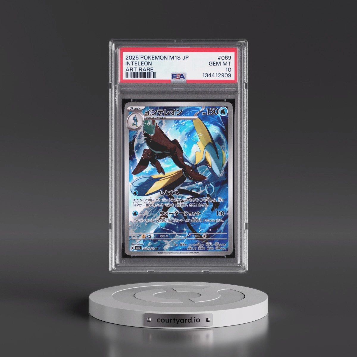 2025 Pokémon M1s-Mega Symphonia #069 Inteleon - Art Rare (PSA 10 GEM MINT)