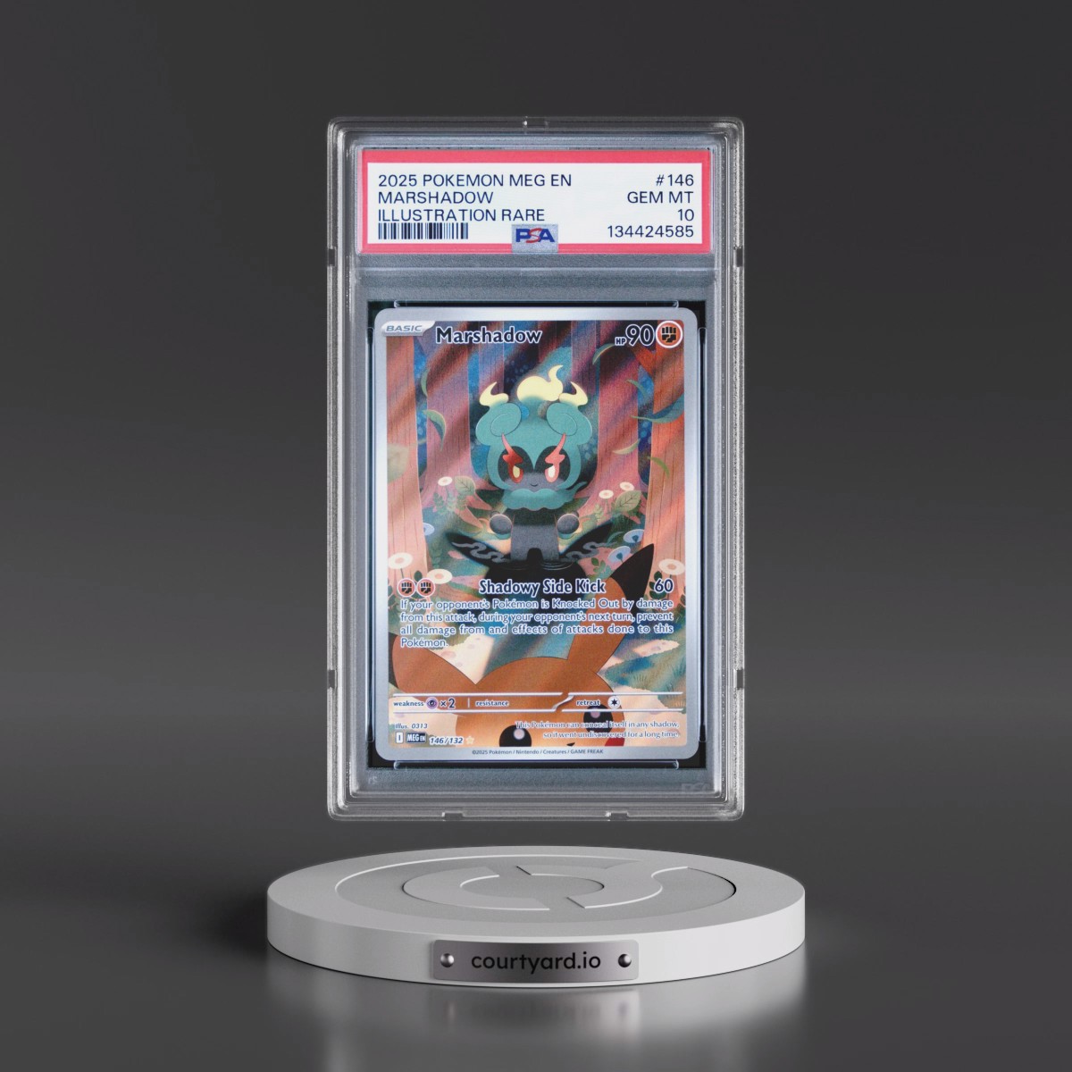 2025 Pokémon Meg EN-Mega Evolution #146 Marshadow - Illustration Rare (PSA 10 GEM MINT)