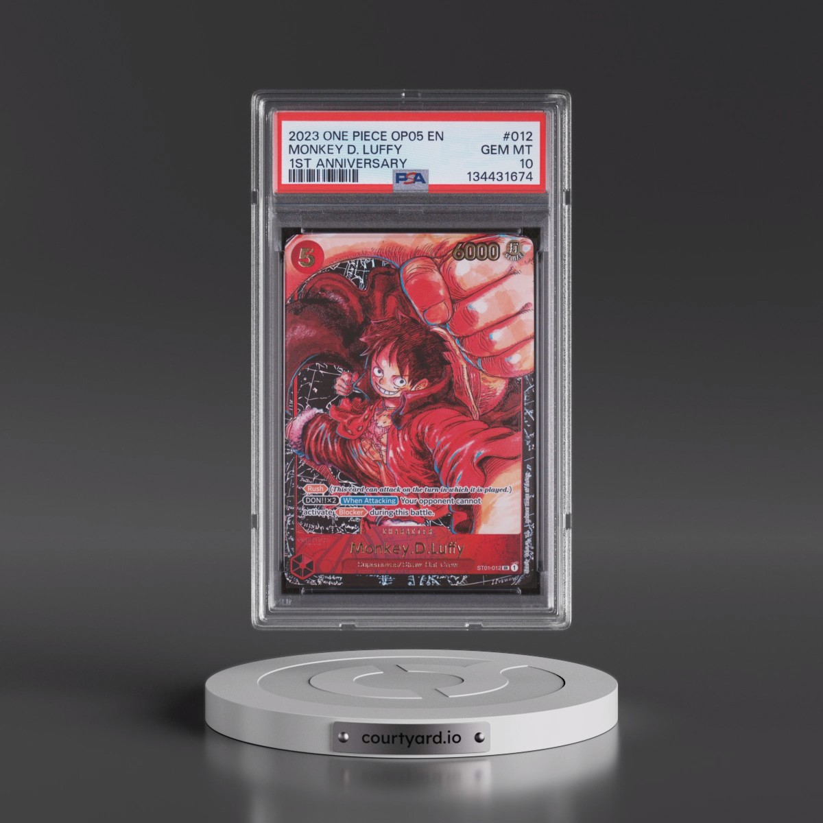 2023 One Piece OP05-Awakening of the New Era #012 Monkey D. Luffy - 1st Anniversary (PSA 10 GEM MINT)