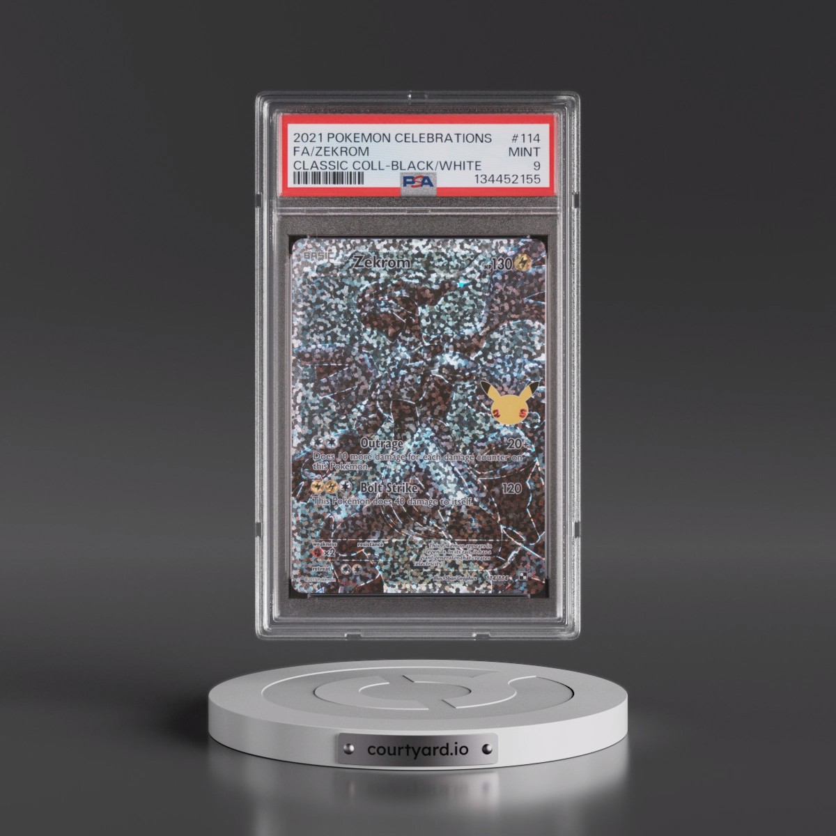 2021 Pokémon Celebrations Classic Collection #114 Zekrom - Full Art (PSA 9 MINT)