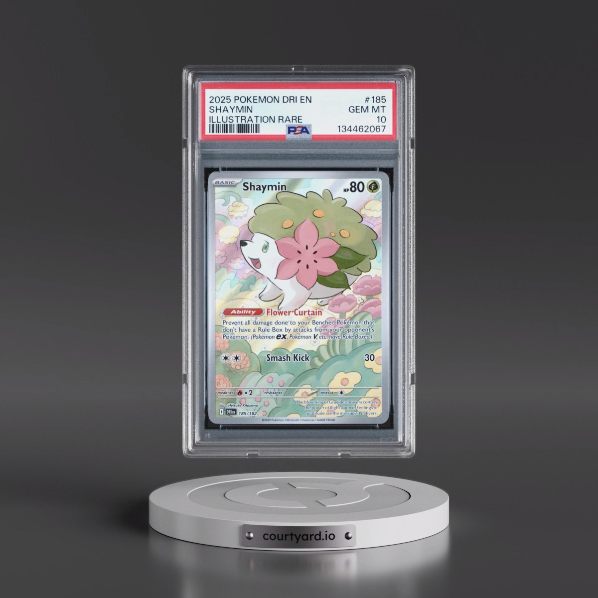 2025 Pokémon Dri EN-Destined Rivals #185 Shaymin - Illustration Rare (PSA 10 GEM MINT)