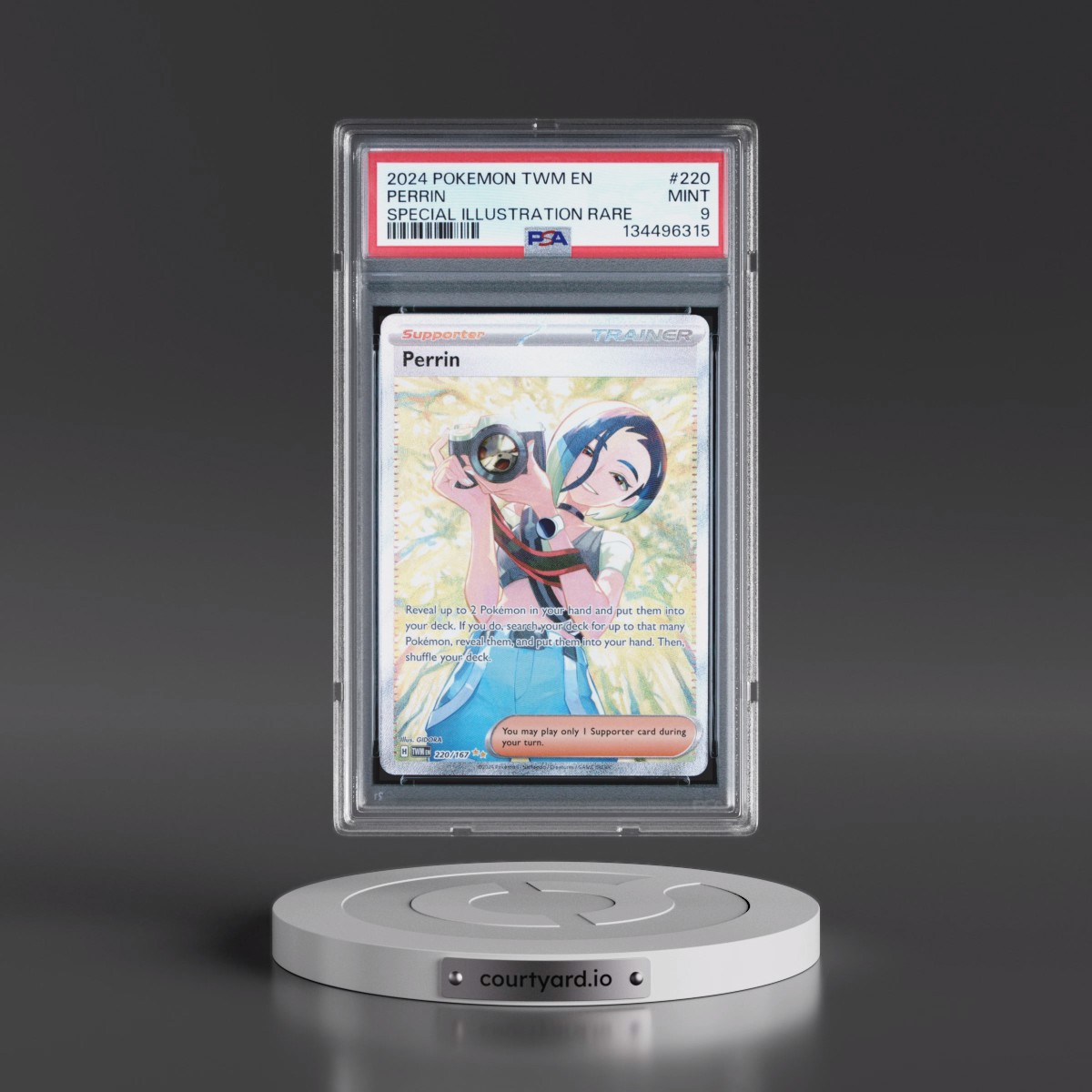 2024 Pokémon Twm EN-Twilight Masquerade #220 Perrin - Special Illustration Rare (PSA 9 MINT)