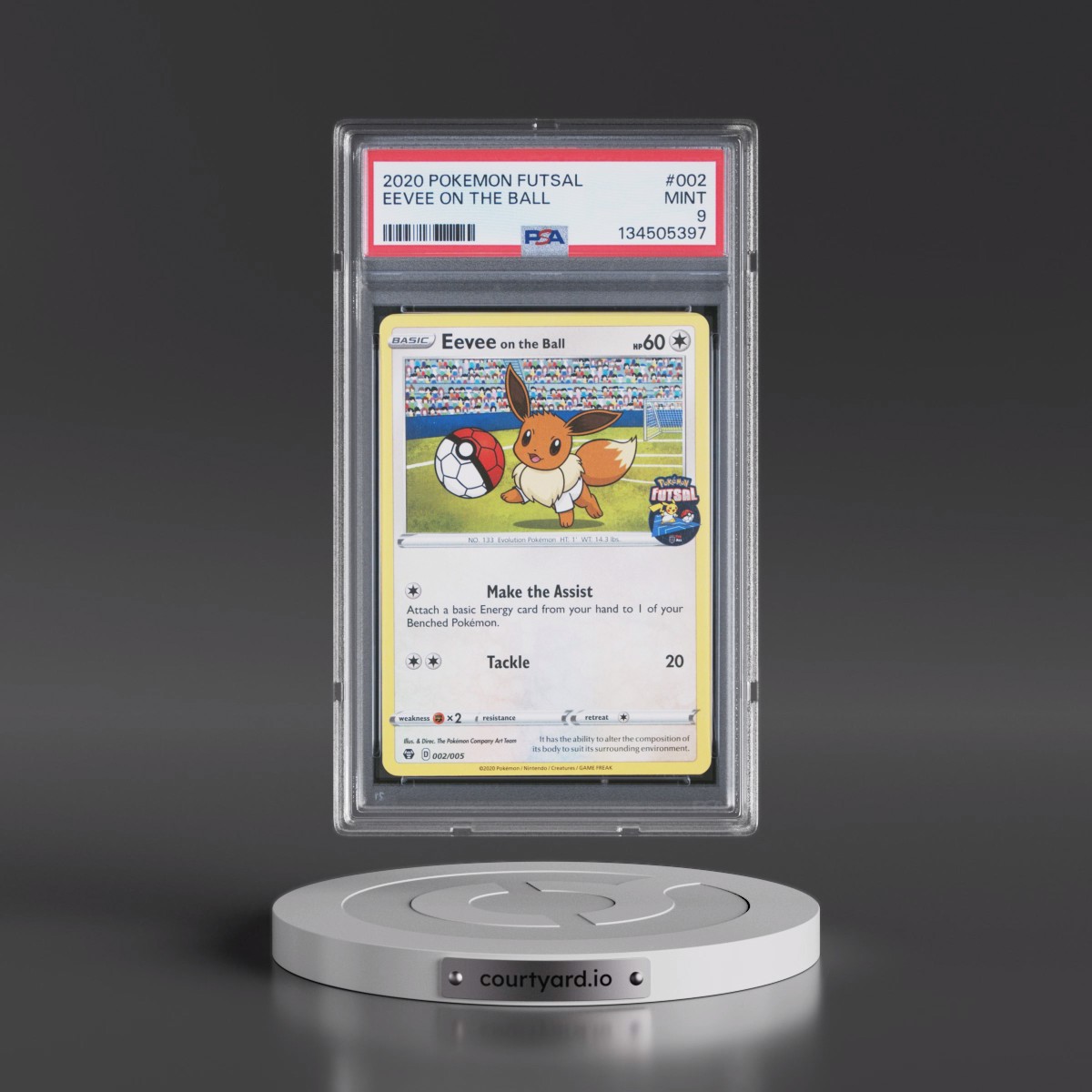 2020 Pokémon Futsal #002 Eevee on the Ball (PSA 9 MINT)