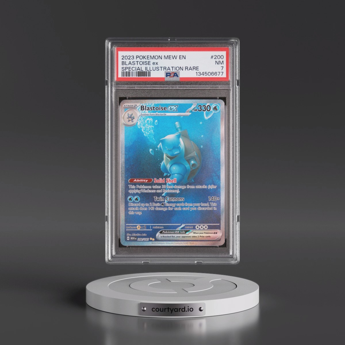 2023 Pokémon Mew EN-151 #200 Blastoise EX - Holo Special Illustration Rare (PSA 7 NM)