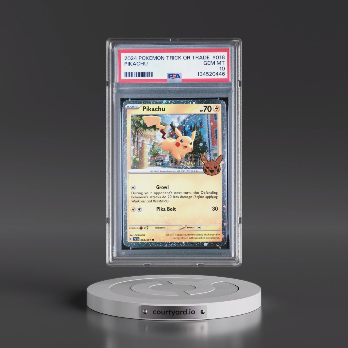 2024 Pokémon Trick or Trade #018 Pikachu (PSA 10 GEM MINT)