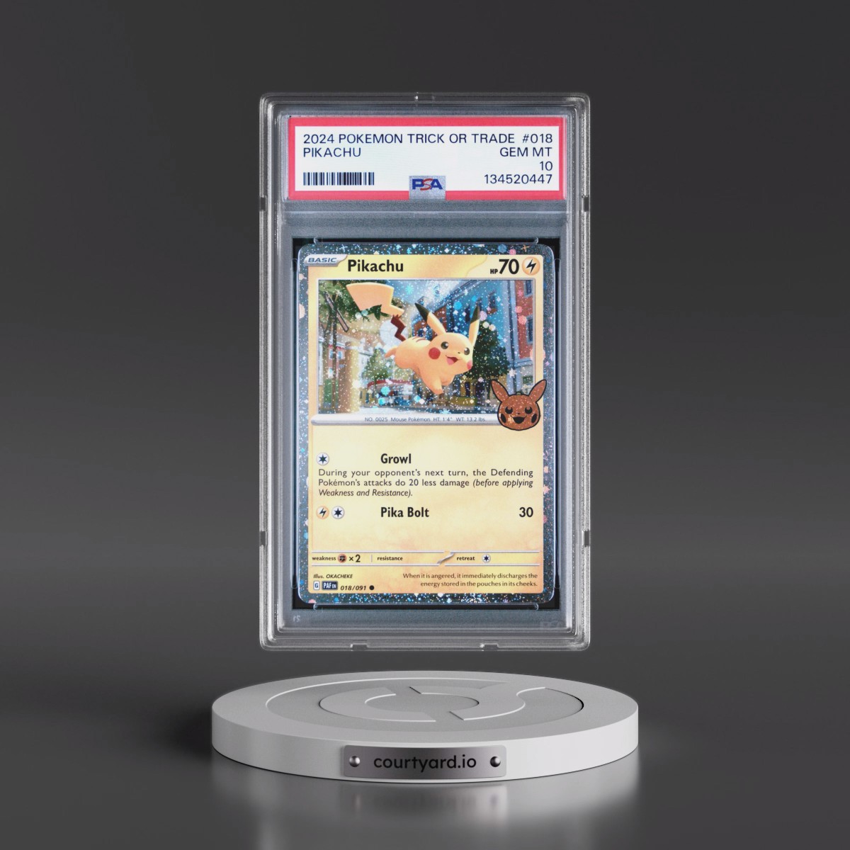 2024 Pokémon Trick or Trade #018 Pikachu (PSA 10 GEM MINT)