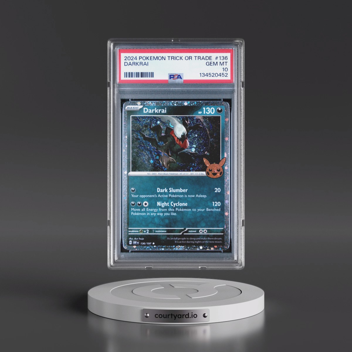 2024 Pokémon Trick or Trade #136 Darkrai (PSA 10 GEM MINT)