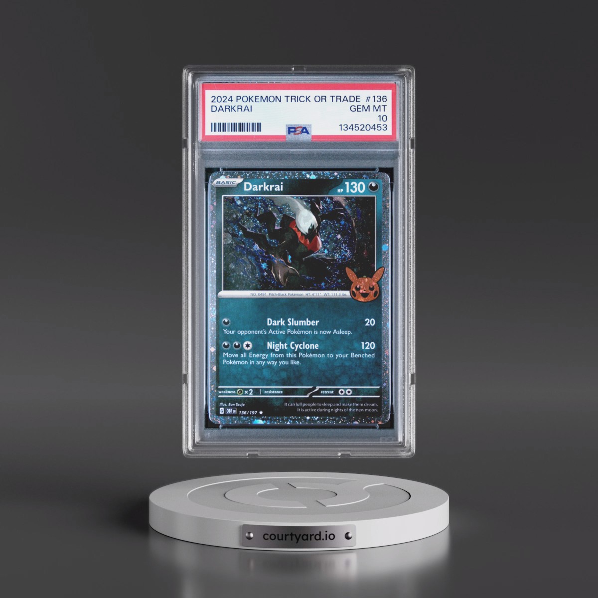 2024 Pokémon Trick or Trade #136 Darkrai (PSA 10 GEM MINT)