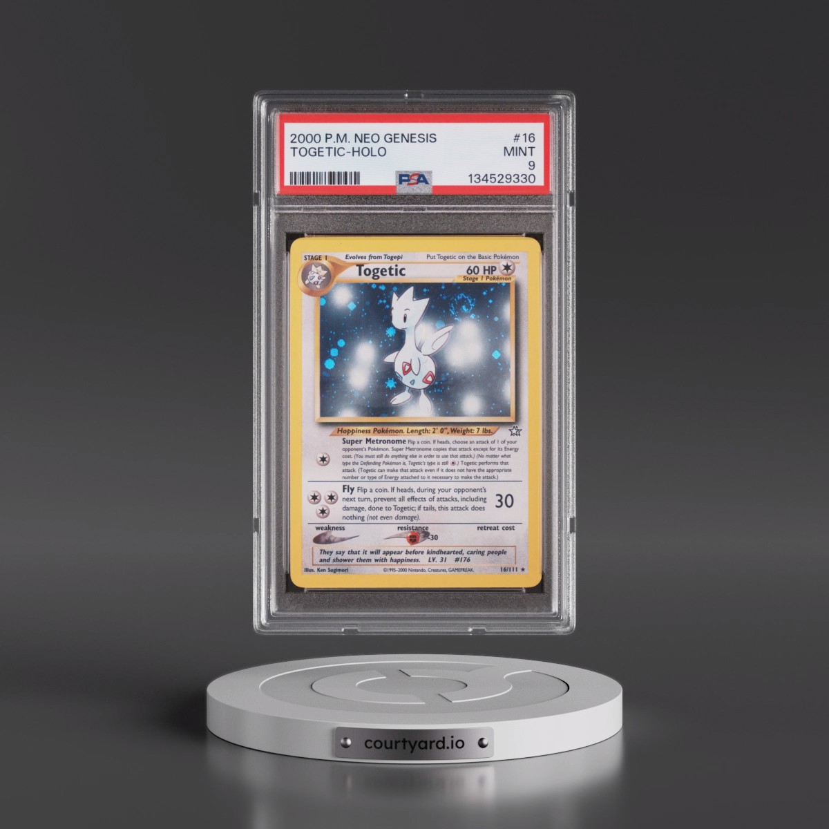 2000 Pokémon Neo Genesis #16 Togetic - Holo (PSA 9 MINT)