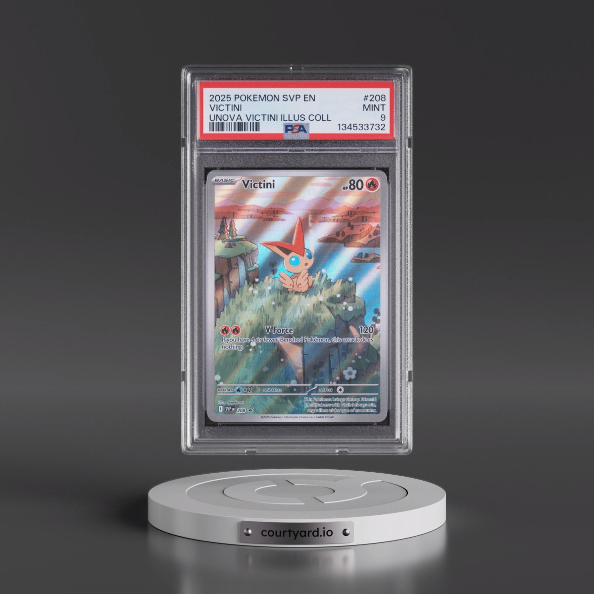 2025 Pokémon Svp EN-SV Black Star Promo #208 Victini - Unova Victini Illustration Collection (PSA 9 MINT)