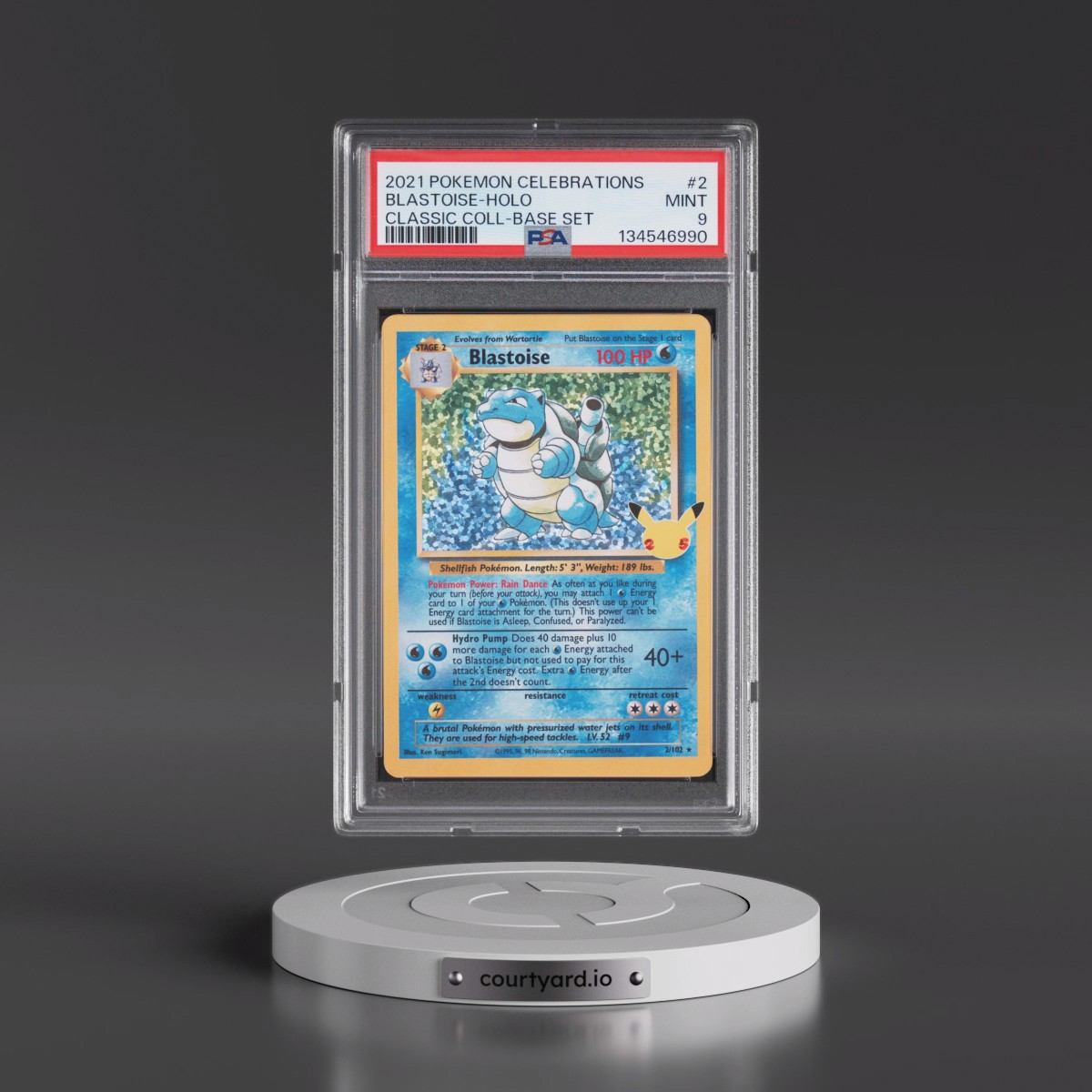 2021 Pokémon Celebrations Classic Collection #2 Blastoise - Holo (PSA 9 MINT)