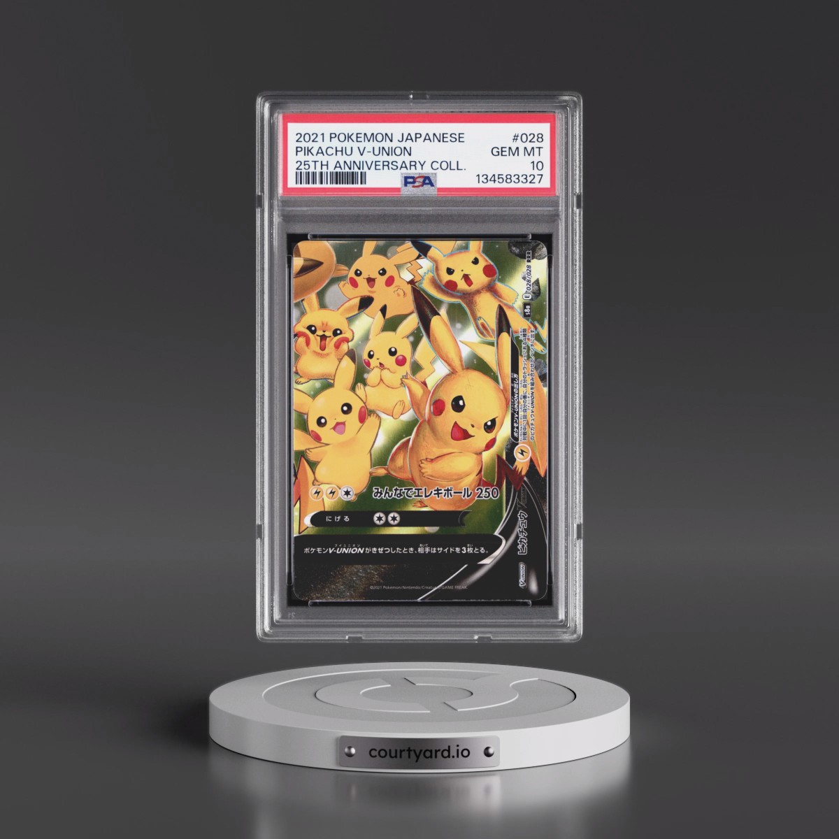 2021 Pokémon 25th Anniversary Collection #028 Pikachu V-Union (PSA 10 GEM MINT)