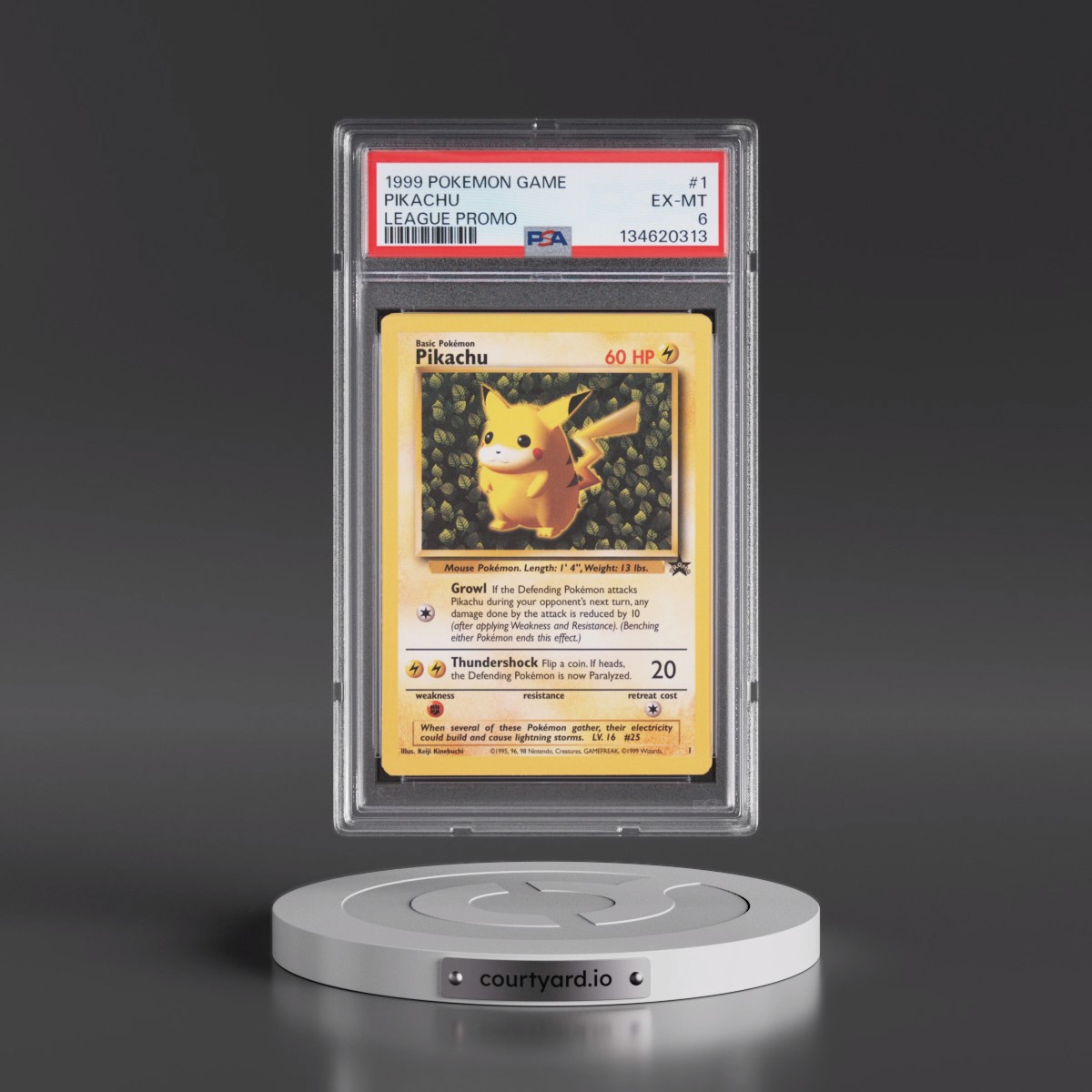 1999 Pokémon League Promo #1 Pikachu (PSA 6 EX-MT)