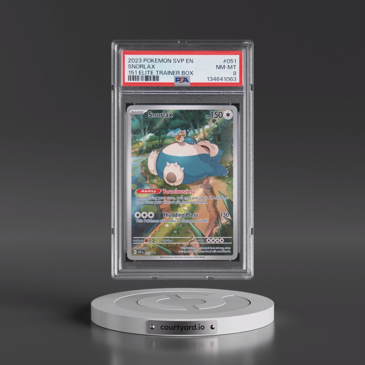 2023 Pokémon Svp EN-SV Black Star Promo #051 Snorlax - 151 Elite Trainer Box (PSA 8 NM-MT)