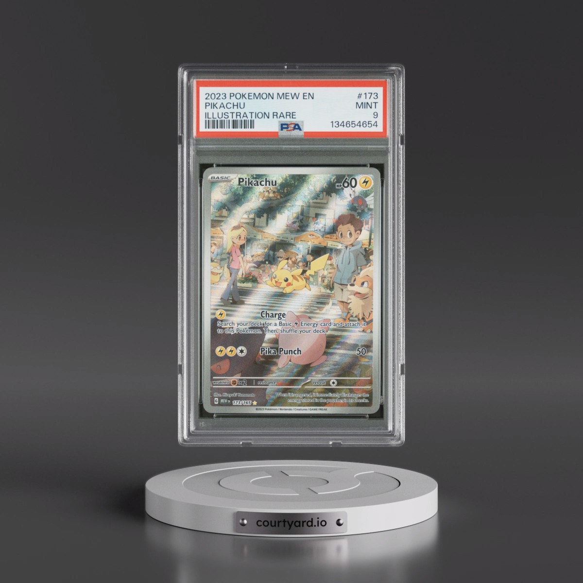 2023 Pokémon Mew EN-151 #173 Pikachu - Illustration Rare (PSA 9 MINT)
