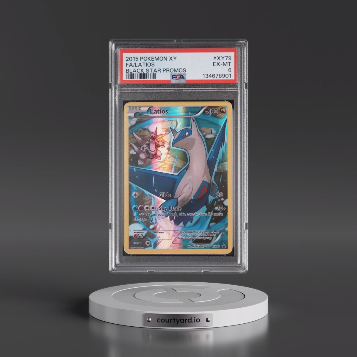 2015 Pokémon XY Black Star Promos #XY79 Latios - Full Art (PSA 6 EX-MT)