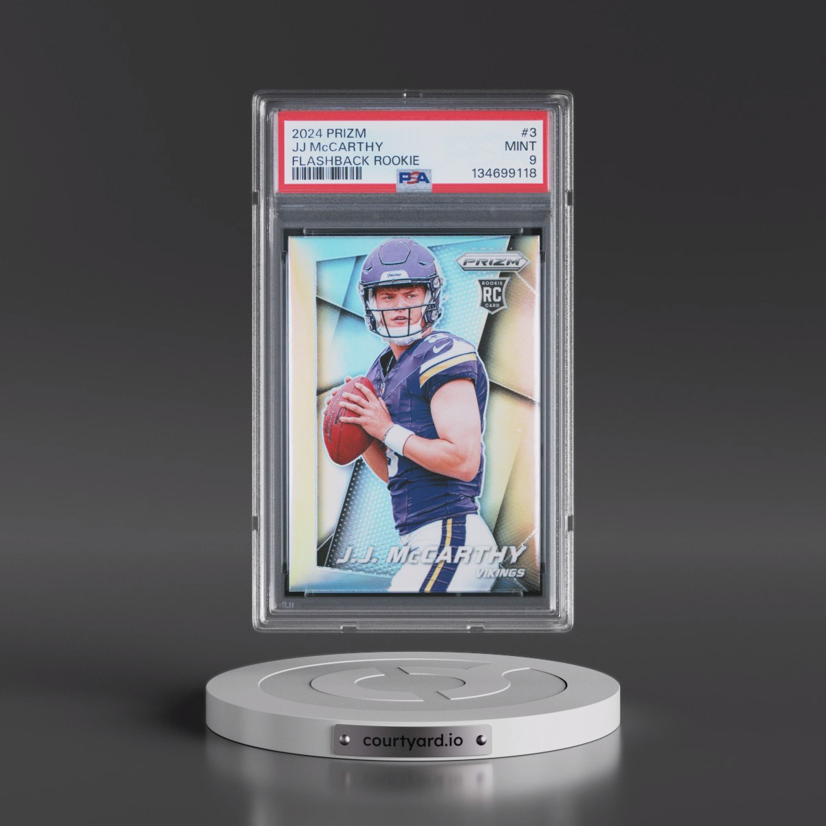 2024 Panini Prizm Prizm Flashback Rookie #3 JJ McCarthy (PSA 9 MINT)
