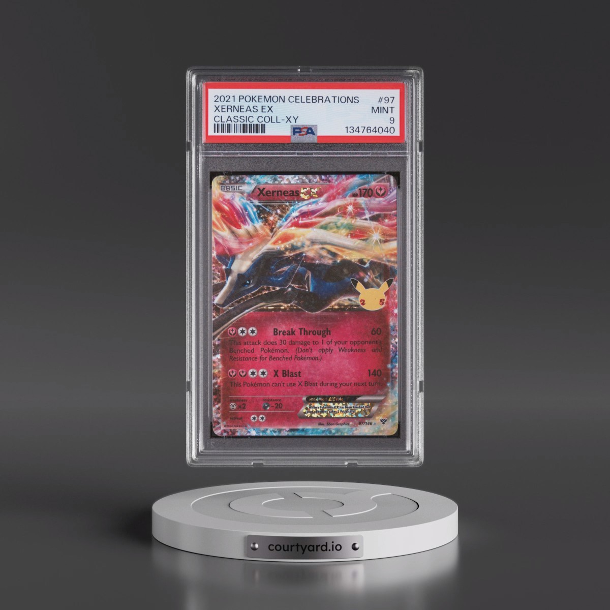 2021 Pokémon Celebrations Classic Collection #97 Xerneas EX - Holo (PSA 9 MINT)