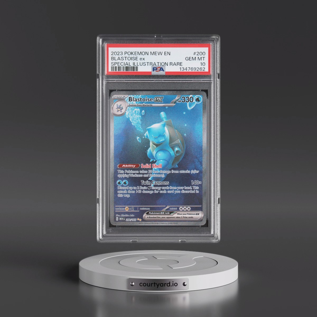 2023 Pokémon Mew EN-151 #200 Blastoise EX - Holo Special Illustration Rare (PSA 10 GEM MINT)