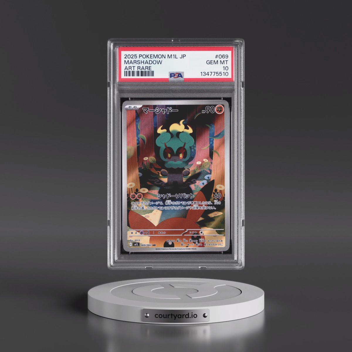 2025 Pokémon M1l-Mega Brave #069 Marshadow - Art Rare (PSA 10 GEM MINT)
