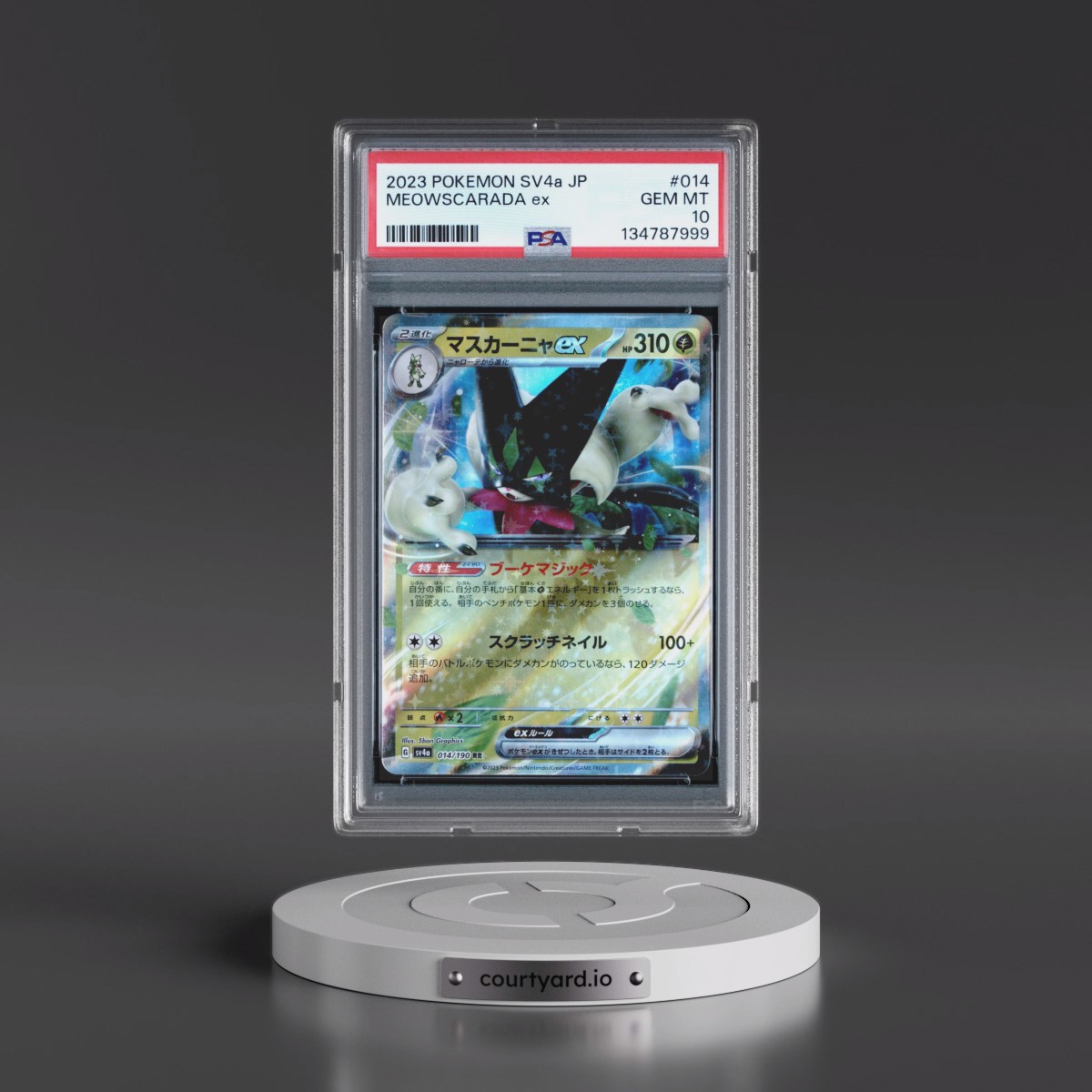 2023 Pokémon Sv4a-Shiny Treasure EX #014 Meowscarada EX - Holo (PSA 10 GEM MINT)
