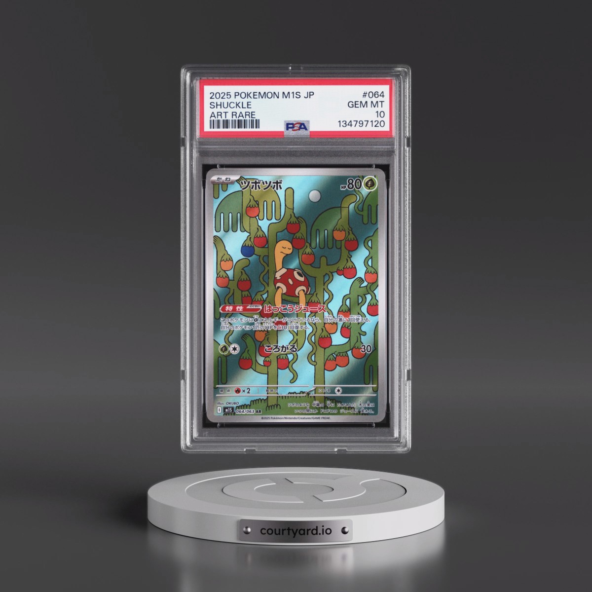 2025 Pokémon M1s-Mega Symphonia #064 Shuckle - Art Rare (PSA 10 GEM MINT)