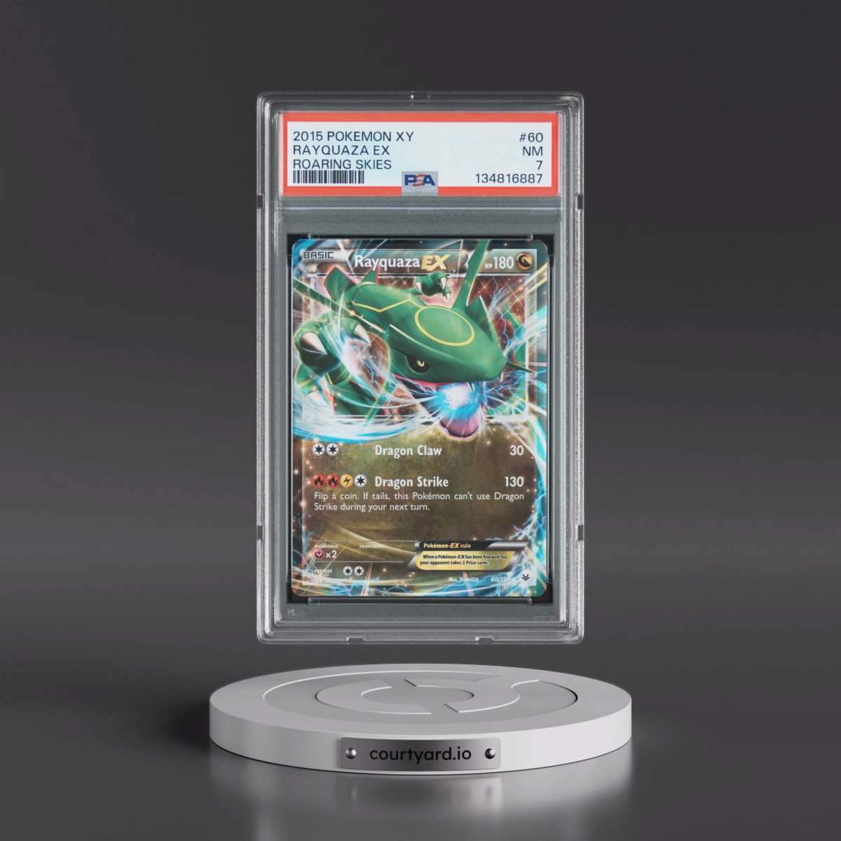 2015 Pokémon XY Roaring Skies #60 Rayquaza EX - Holo (PSA 7 NM)