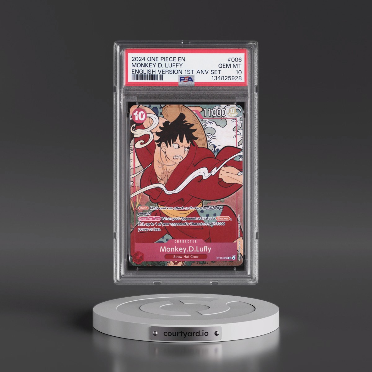 2024 One Piece English Version 1st Anniversary Set #006 Monkey D. Luffy (PSA 10 GEM MINT)